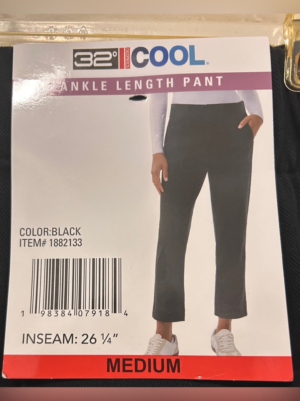 32 Degrees Black Cropped Stretch Dress Pants
